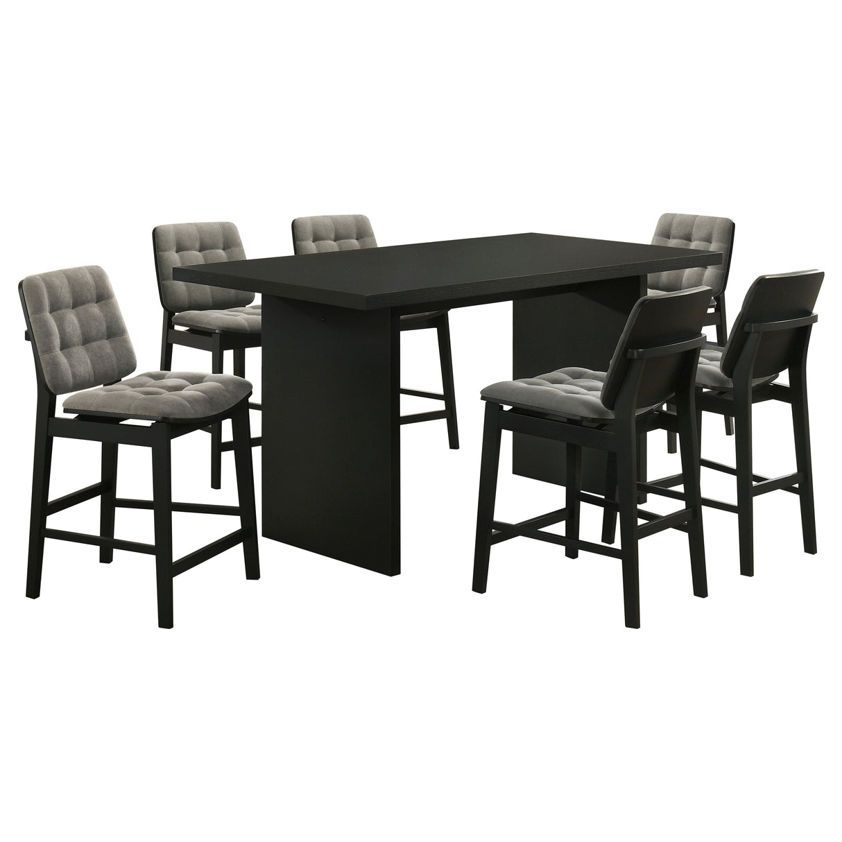 Decker 7-Piece Counter Height Dining Set - Grey and Black