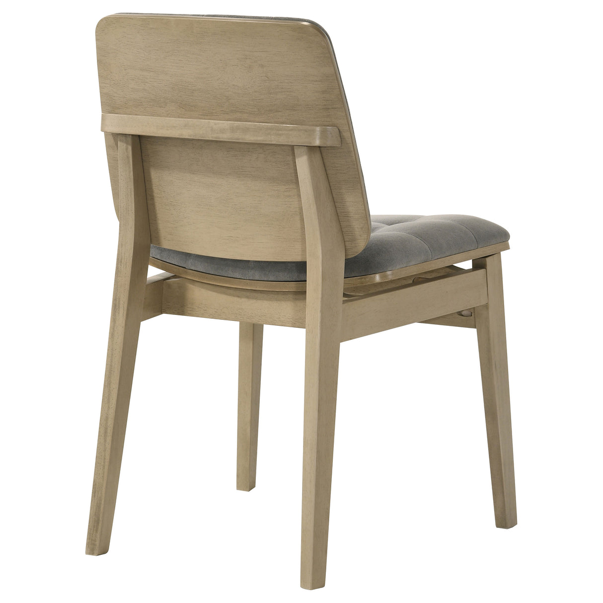 Redbridge Velvet Side Chair - Grey & Natural Oak (Set of 2)