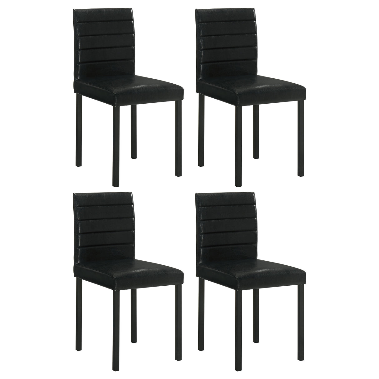 Garza Upholstered Dining Side Chair Black - Set of 4