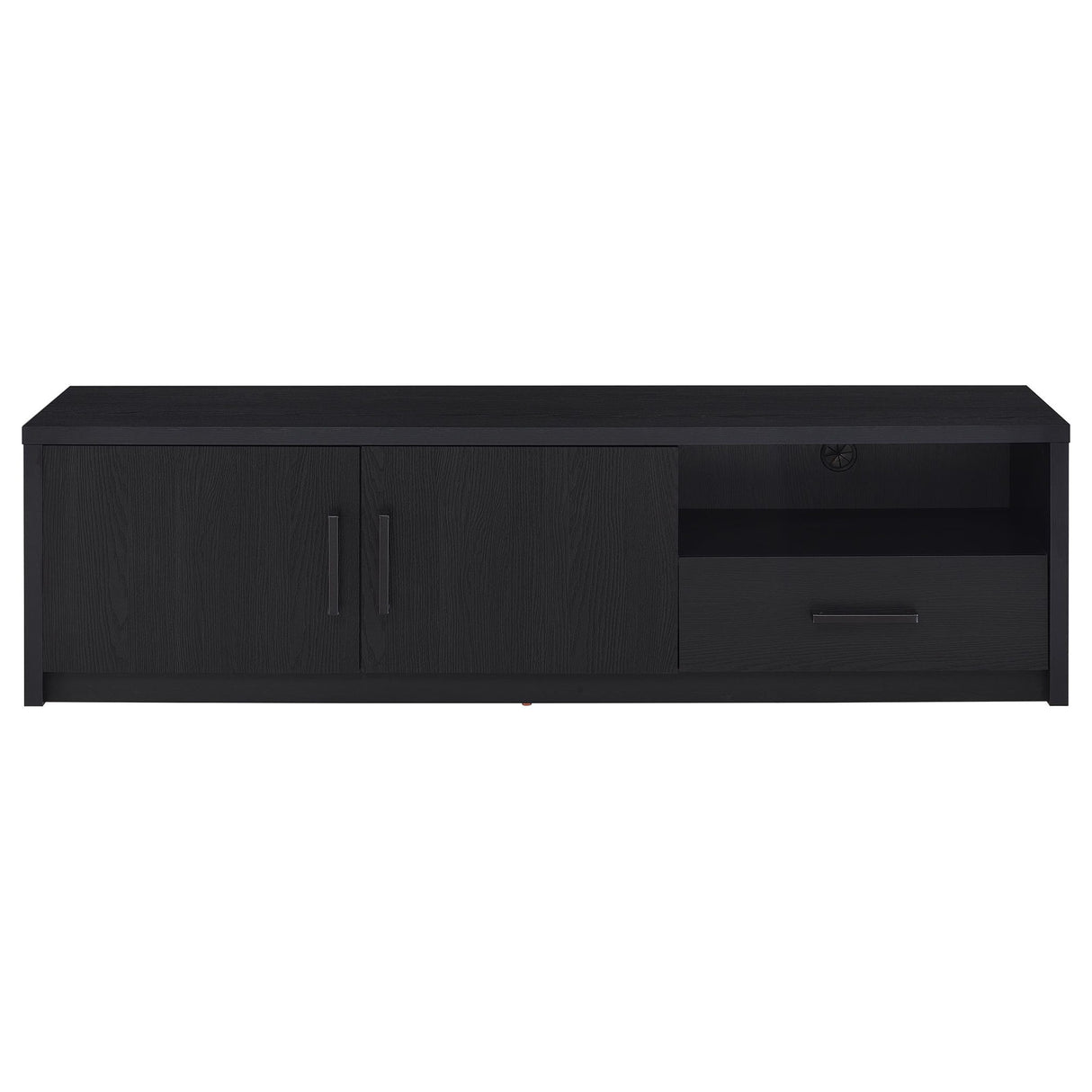 Ian - 2 Door TV Stand Media Console With Storage - Black