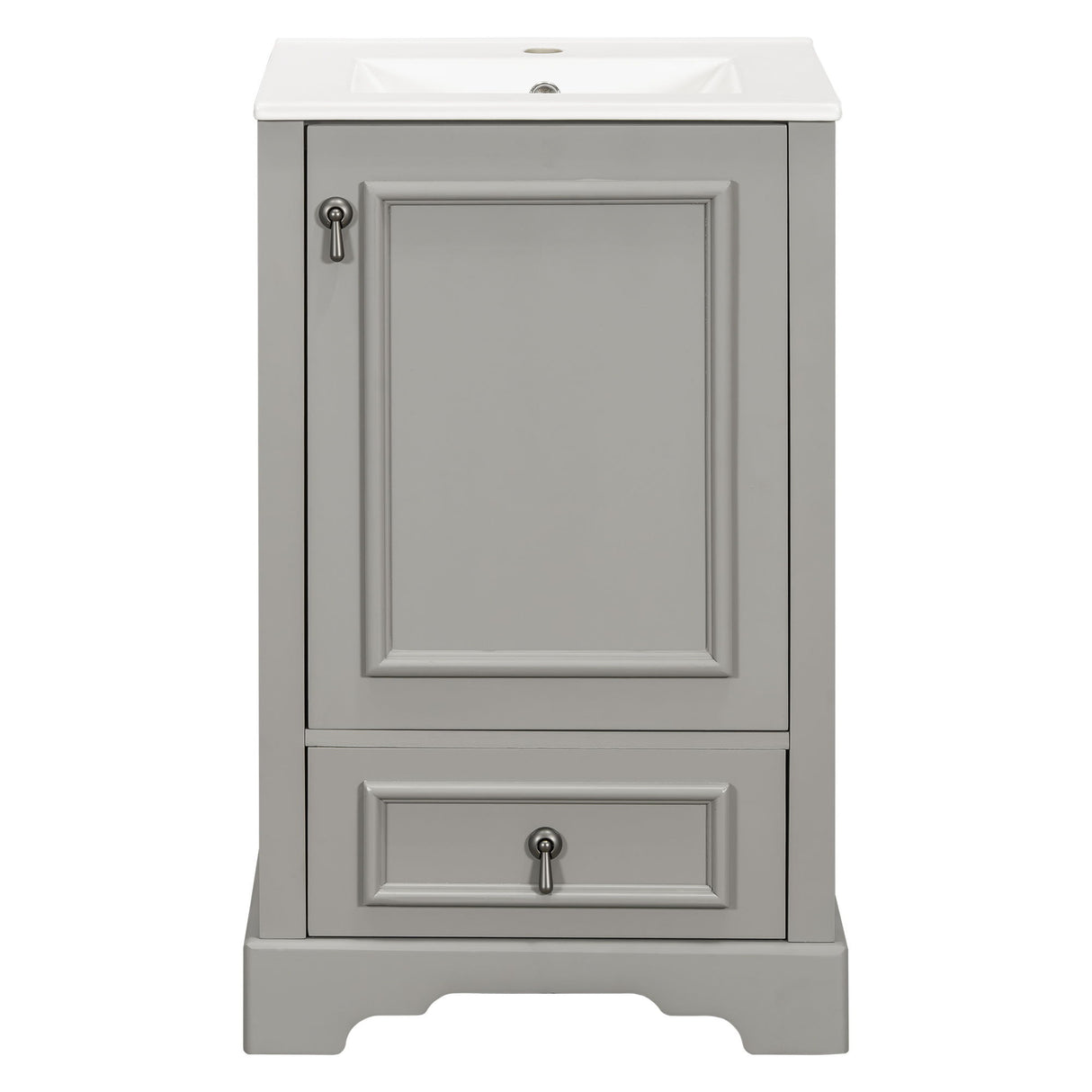 Bathroom Vanity With Sink, Soft Close Door, Adjustable U-Shaped Shelf