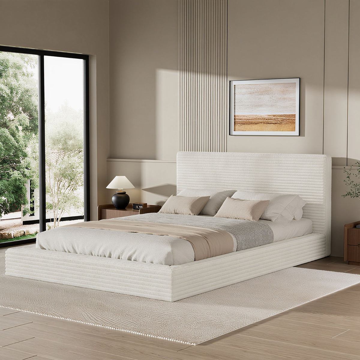 Airframe - Upholstered Bed Frame, Cloud Soft Headboard