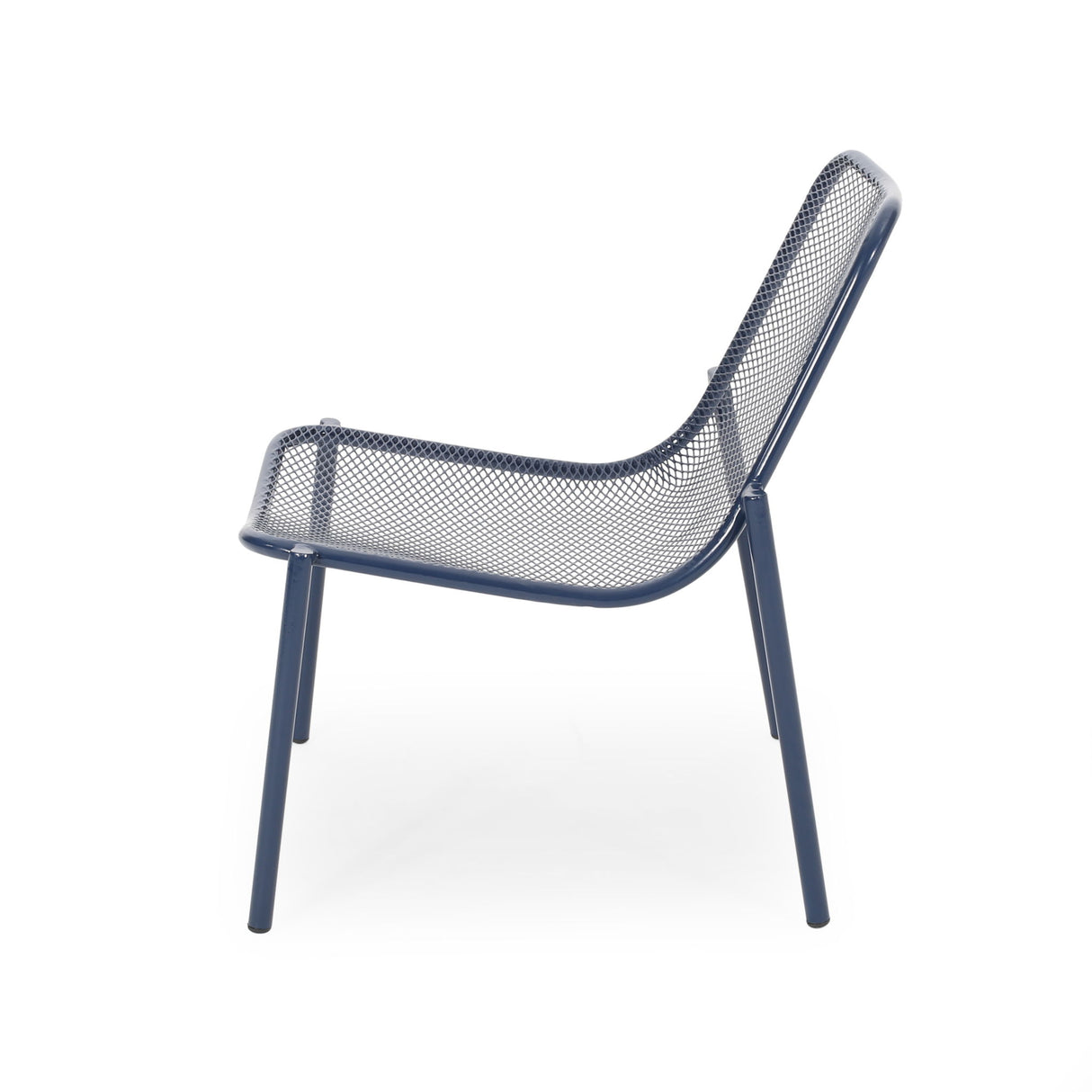 Kincaid - Stackable Iron Chairs Set - Matte Navy Blue