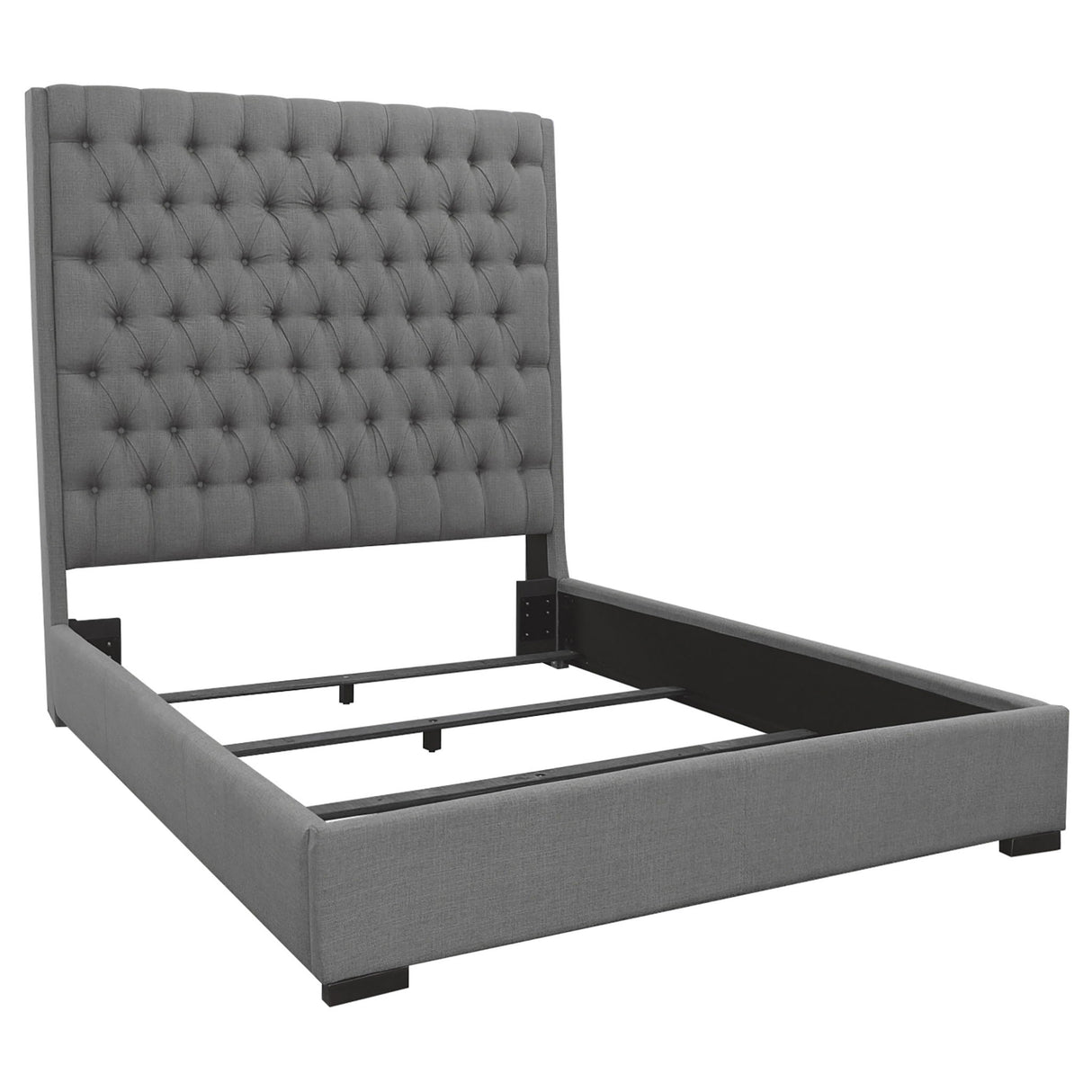 Copper - Tufted Upholstered Panel Bed