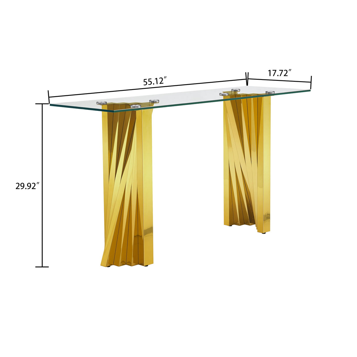 Table With Twisted Fan Shaped Legs