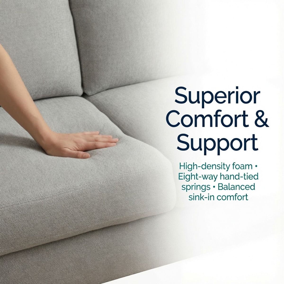 L - Shaped Sectional Sofa With Chaise & Ottoman
