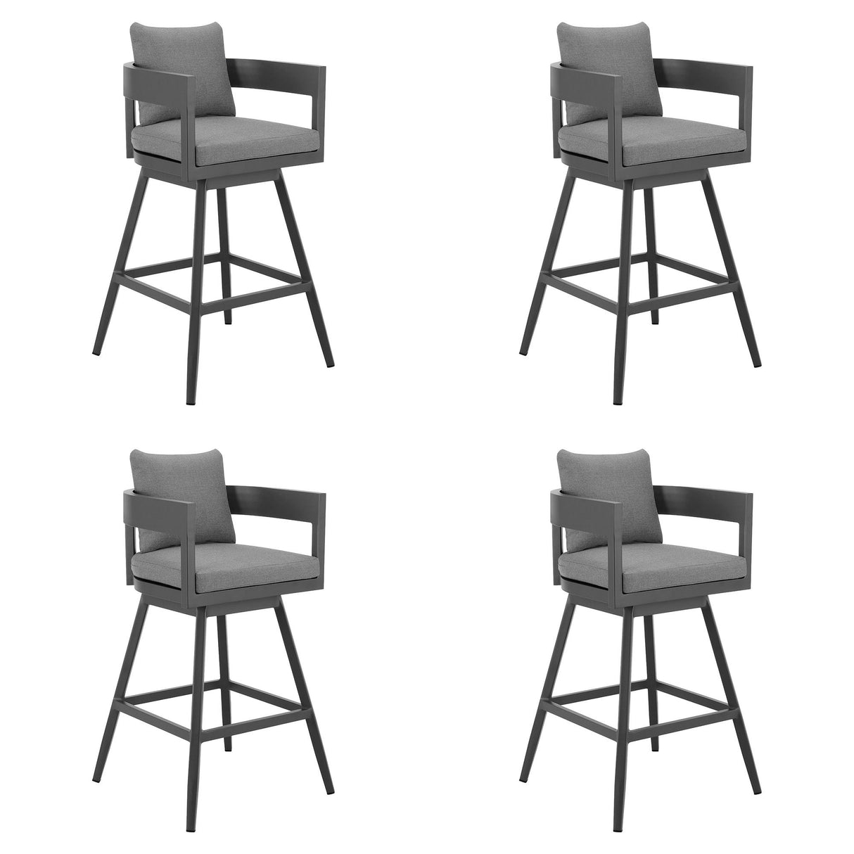 Menorca - Outdoor Patio Swivel Bar Stool Set