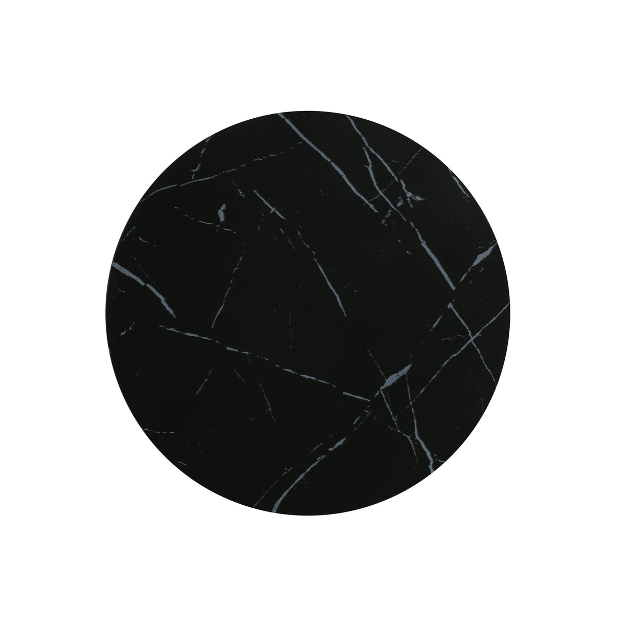 Outdoor Lightweight Concrete Side / End Table, Living Room Accent Table - Black Marble