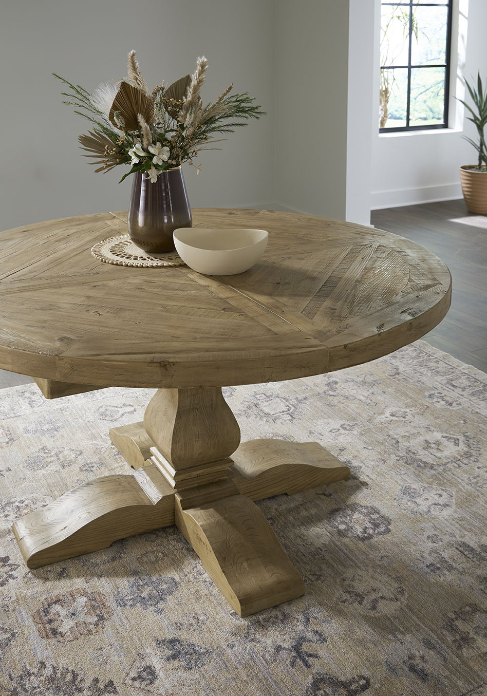Manor House - Extension Round Table - Light Brown