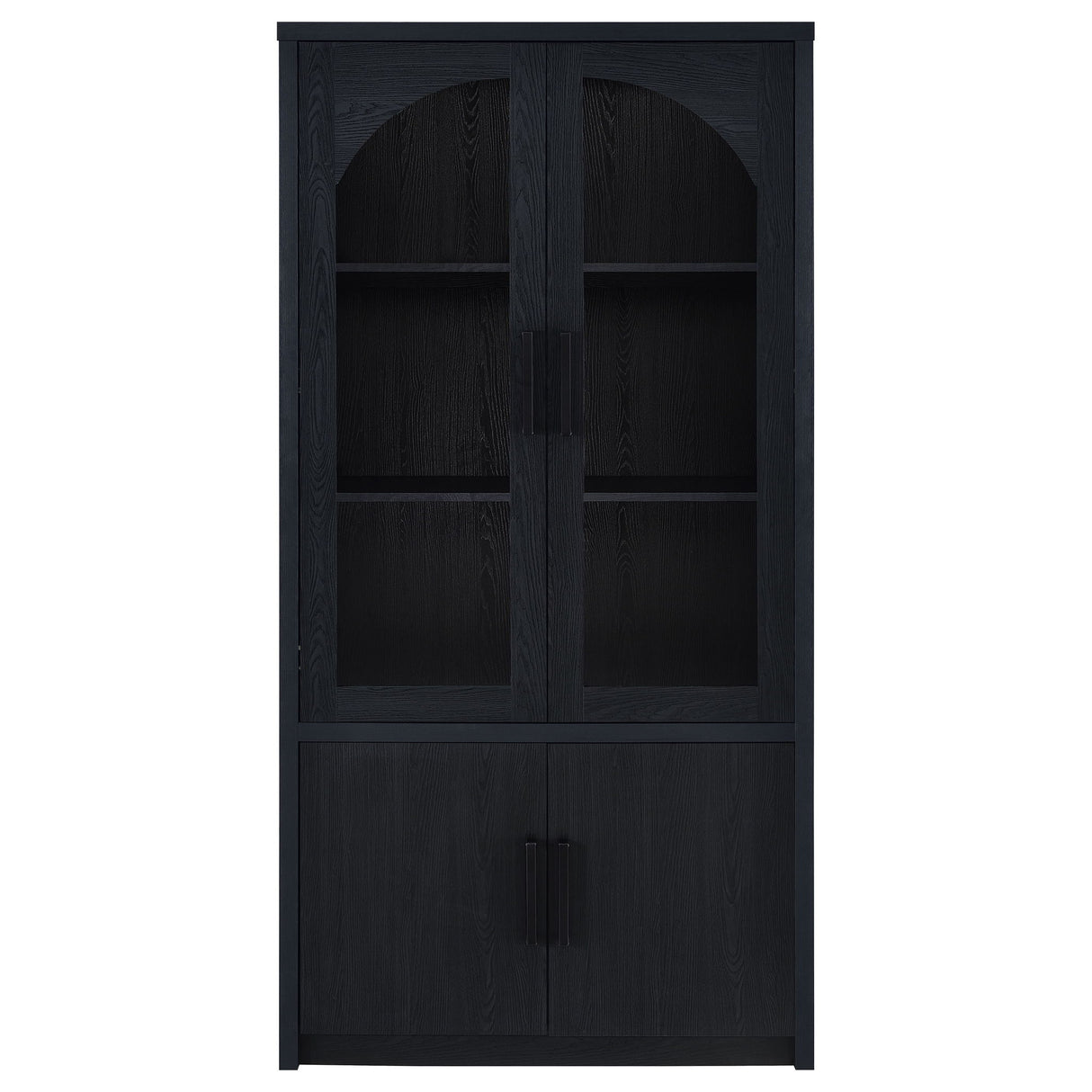 Shayne - 4 Door Display Cabinet With LED Lighting - Black