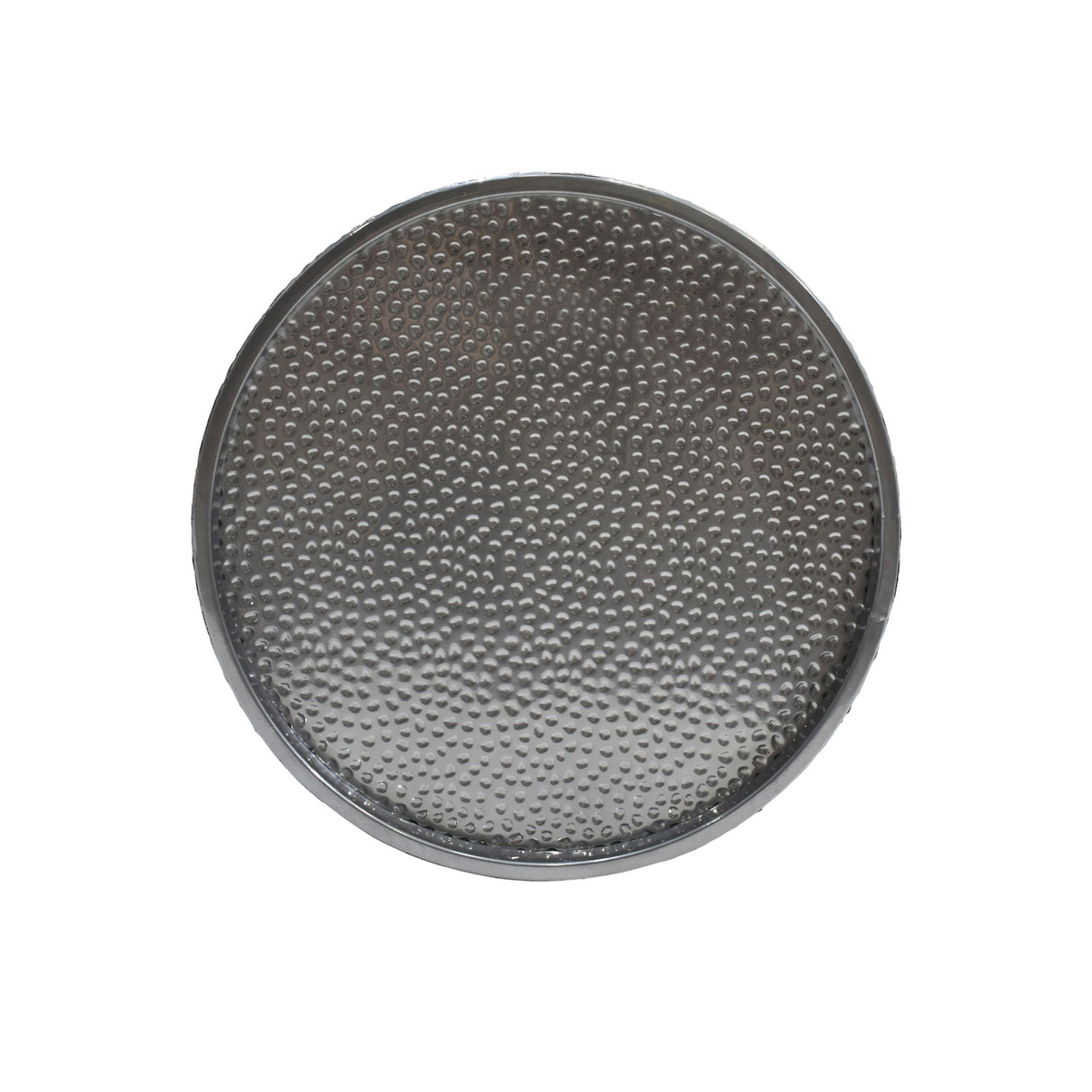 Modern Round Accent Table With Hammered Surface