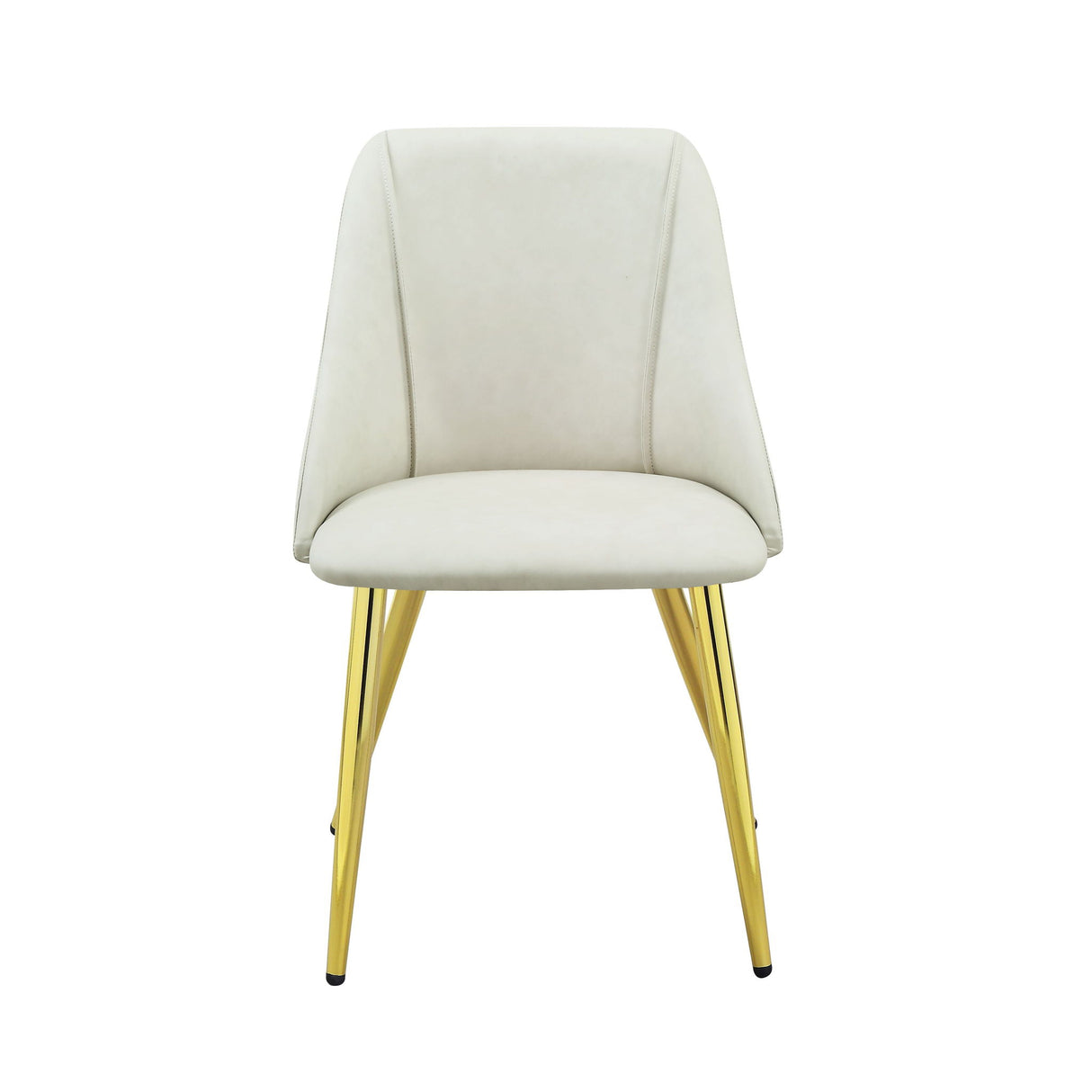Gaines - Synthetic Leather Side Chair (Set of 2) - White - Chair Sets - Alpine Outlets