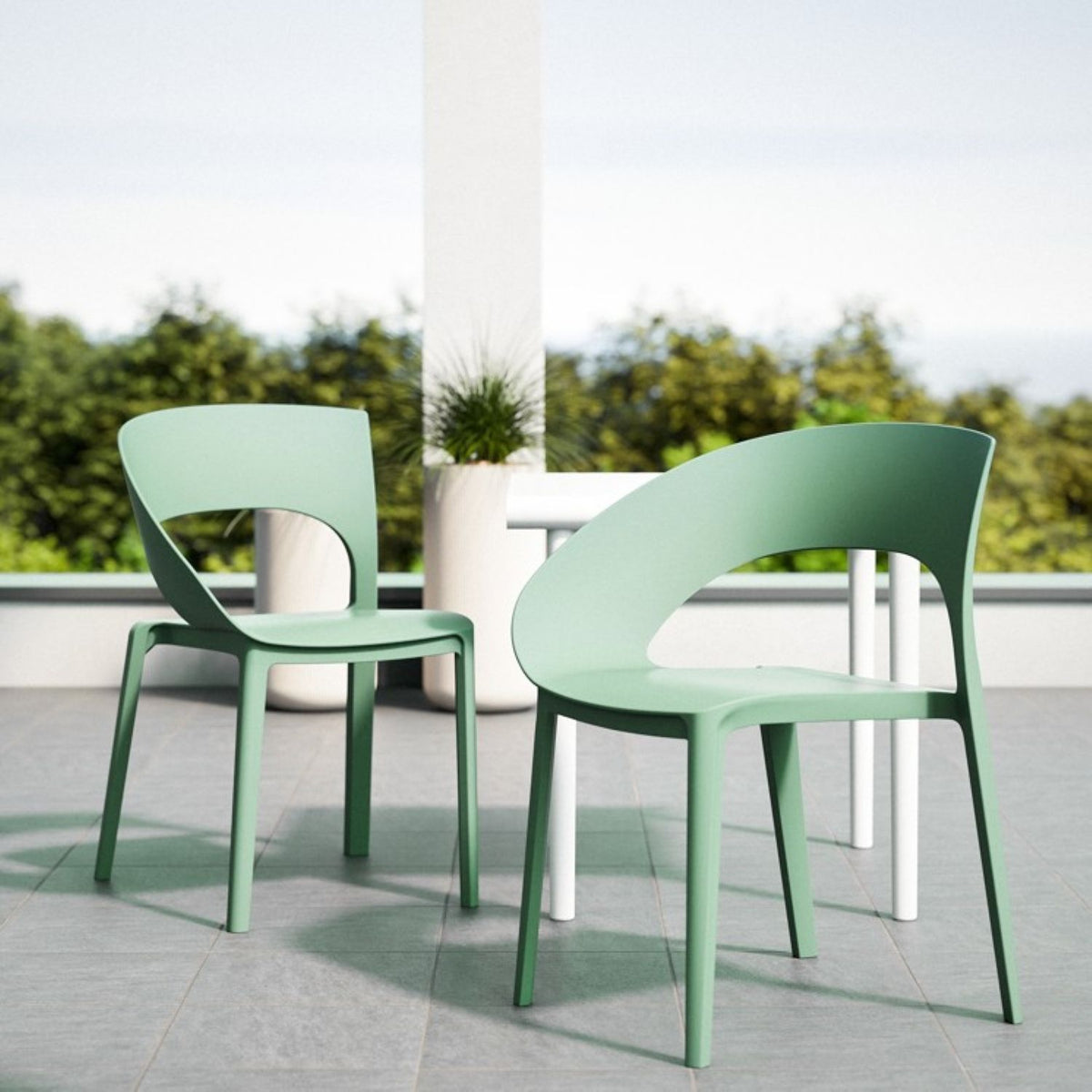 1 Piece Designed Single Chair, UV Resistant, Waterproof And Wear Resistant - Haze Green