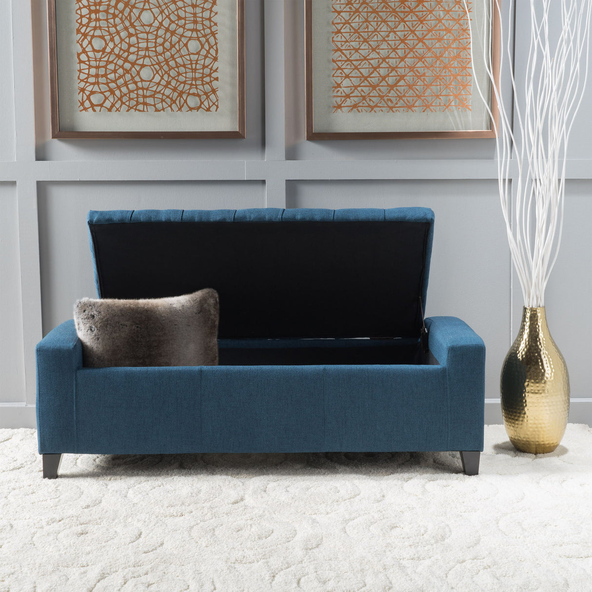 Guernsey - Ottoman Storage With Tufted Top