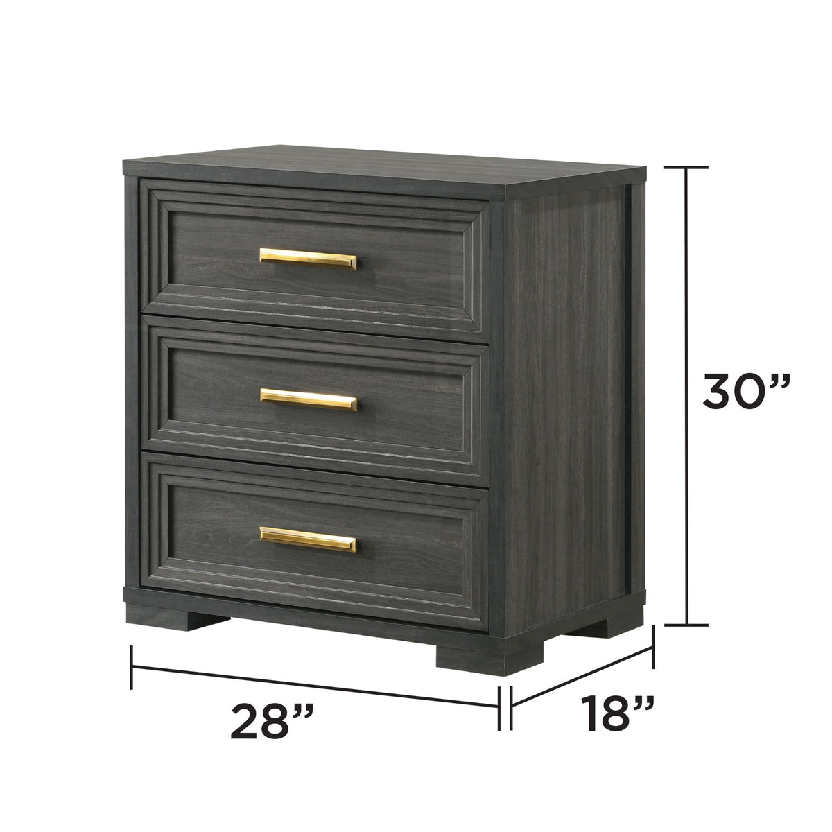 Colorado - Nightstand, Bedside Storage With Smooth Gliding Drawers