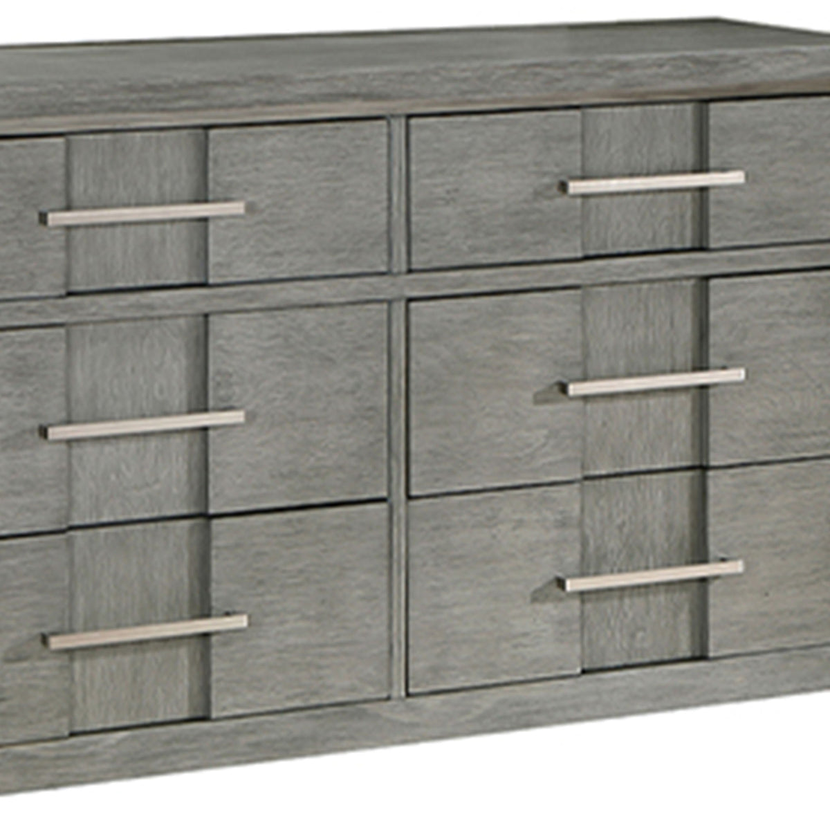 6 Drawer Dresser - Gray - Wood