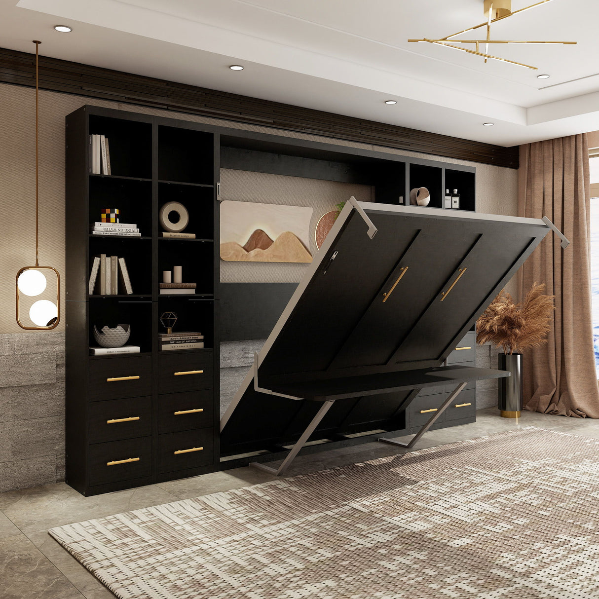 Multifunctional Vertical Murphy Wall Bed