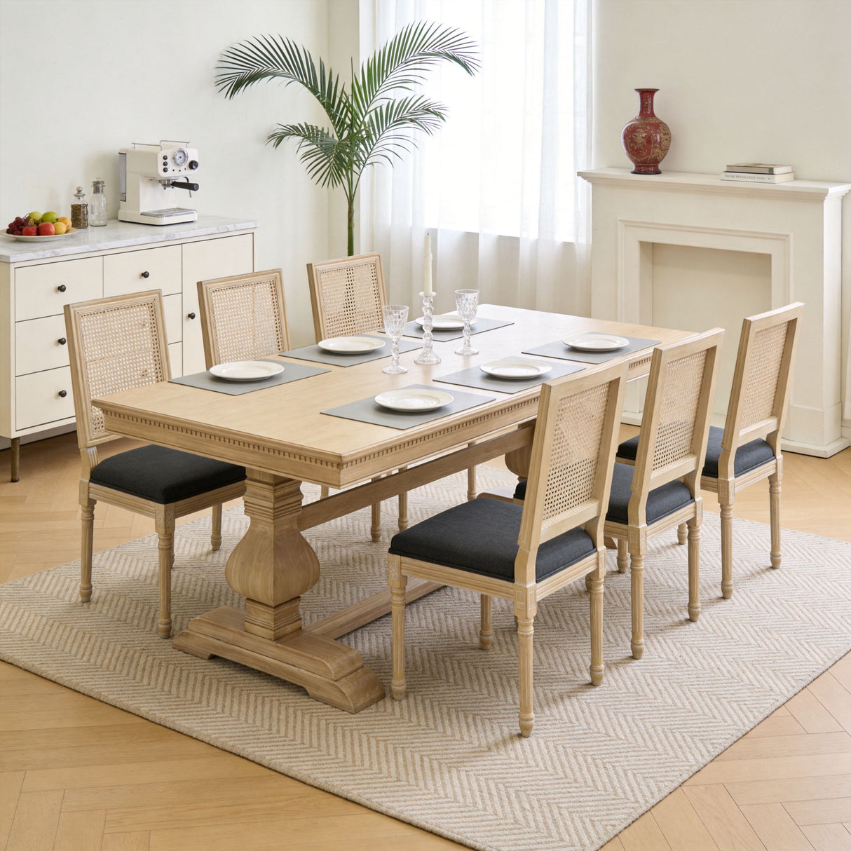 Dining Chairs With Square Back (Set of 2)