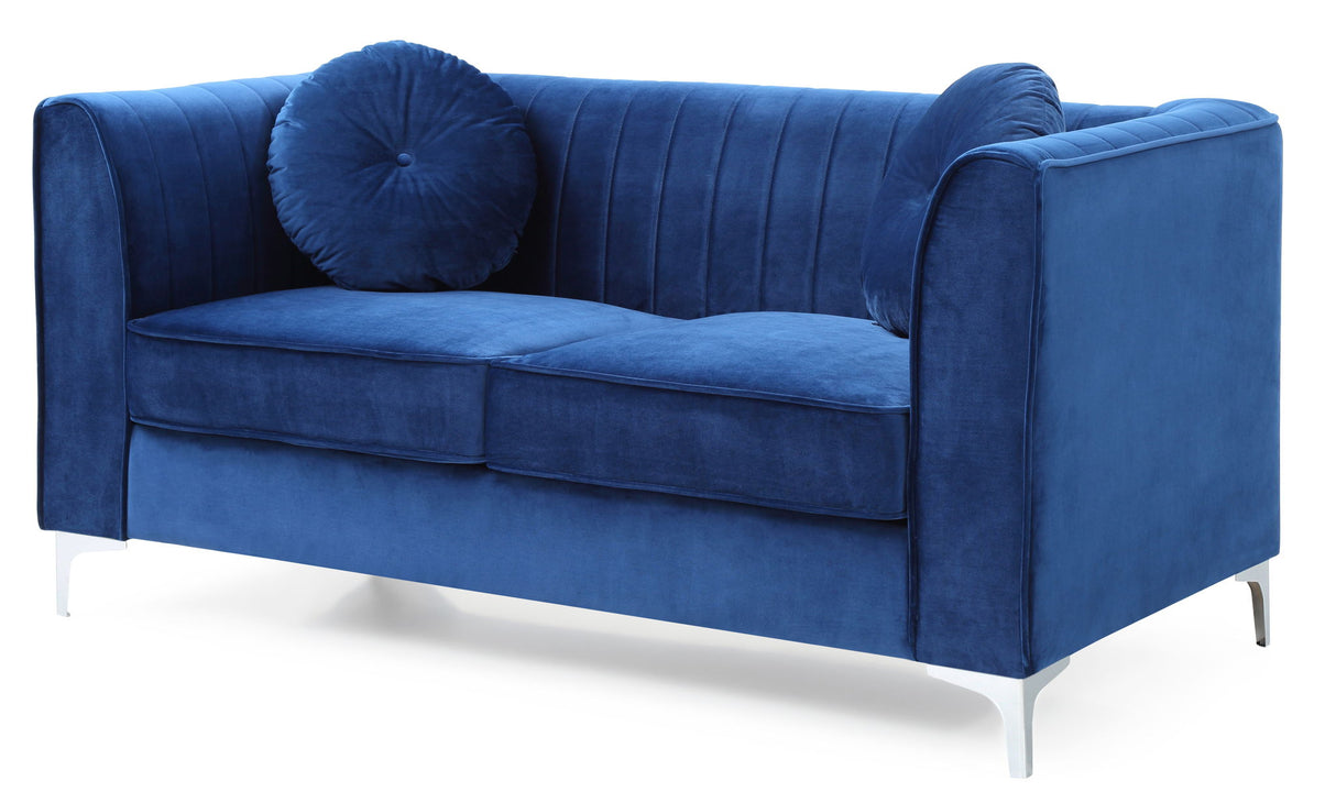 Glam Styled Micro Suede Loveseat
