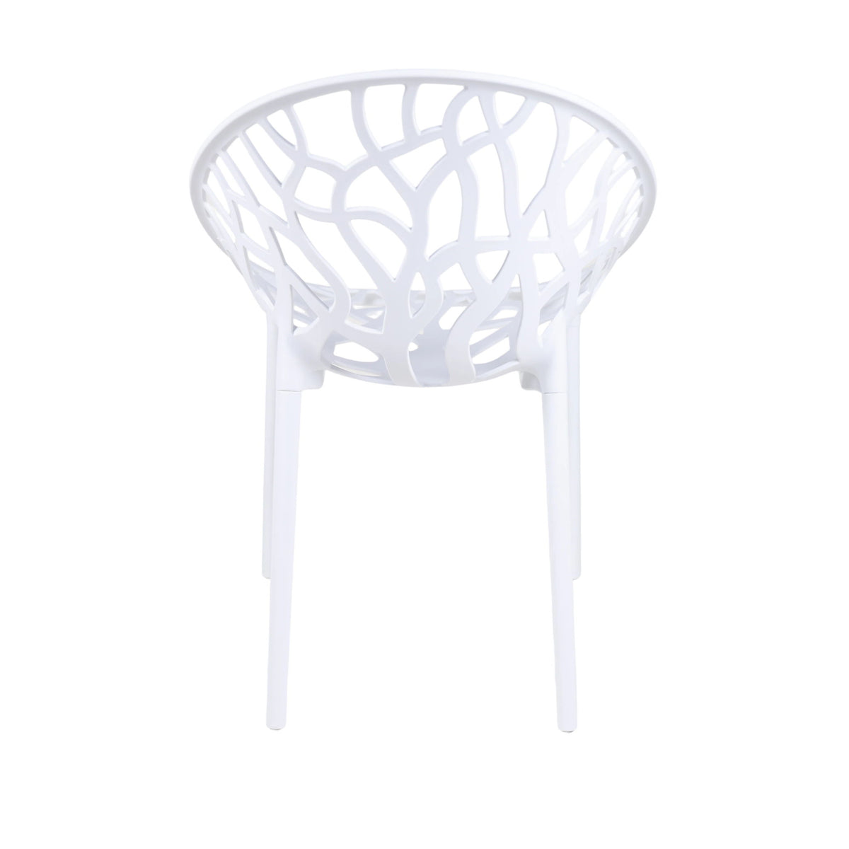Dining Chair, Transparent Shell Design For Home (Set of 4) - White