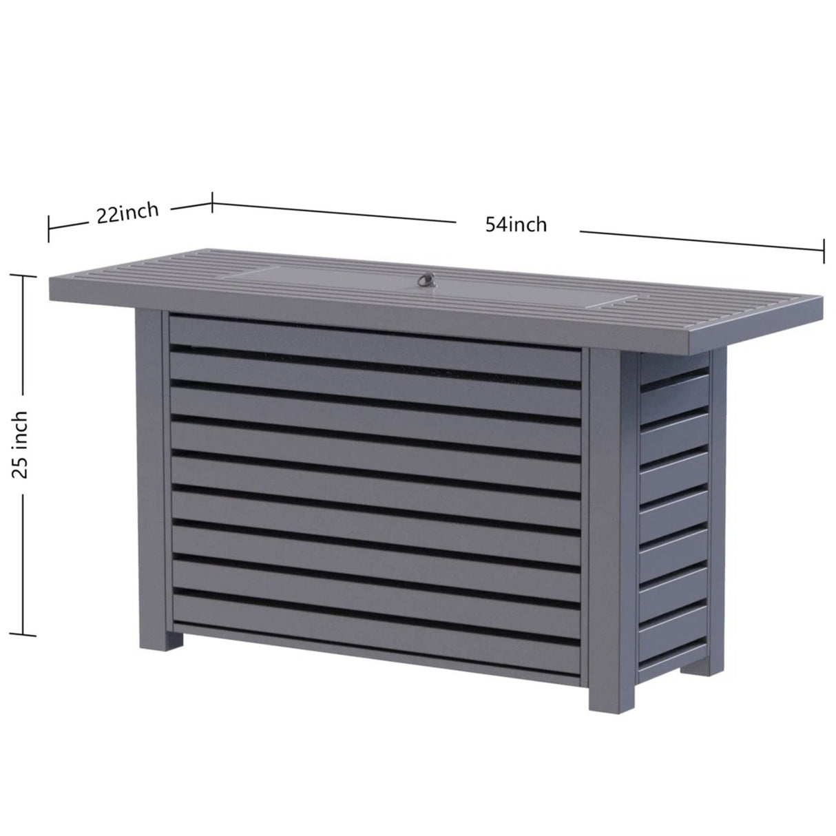 Propane Gas Outdoor Fire Pit Table with Lid Steel 50000 BTU 20x25in