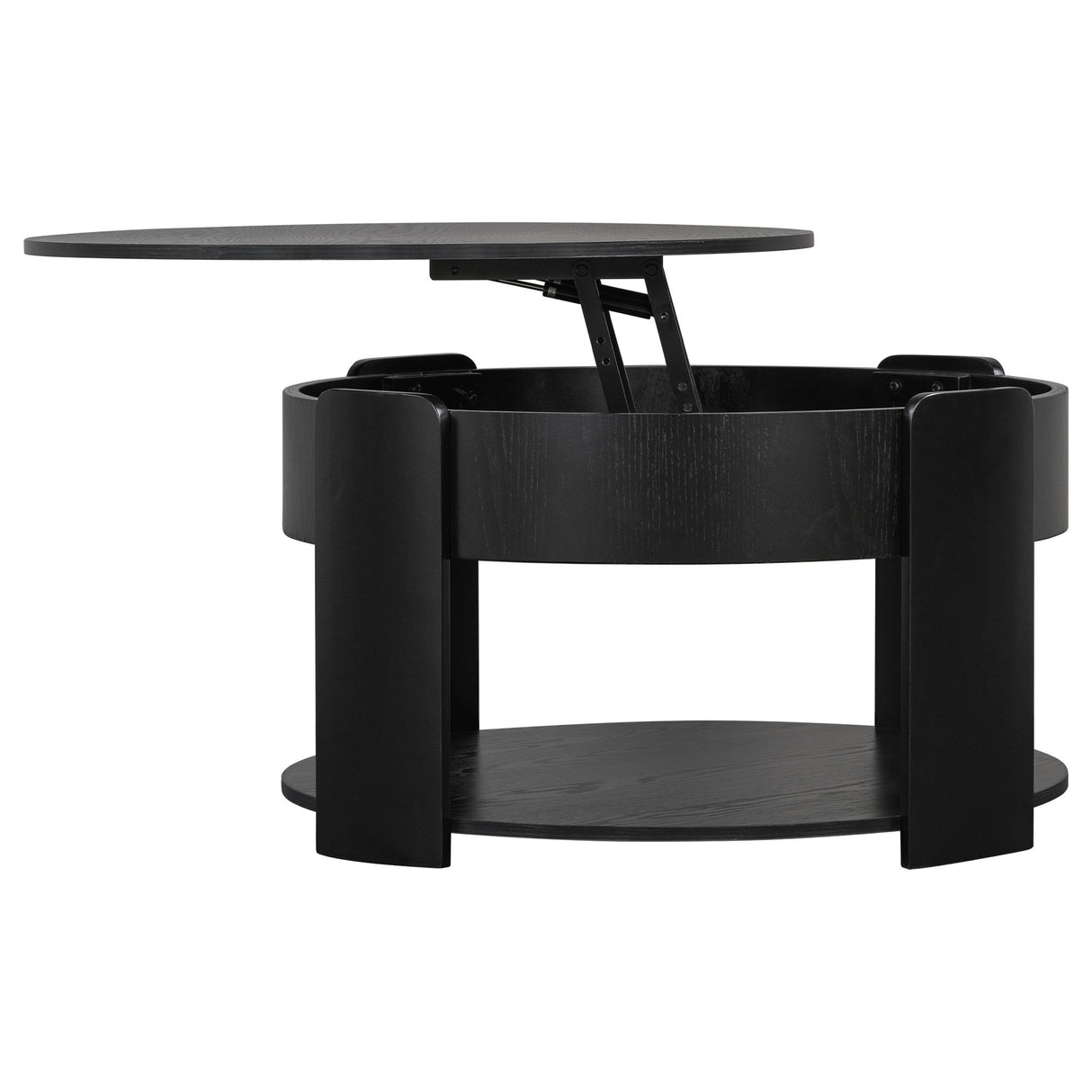 Round Lift Top Coffee Table With Hidden Storage