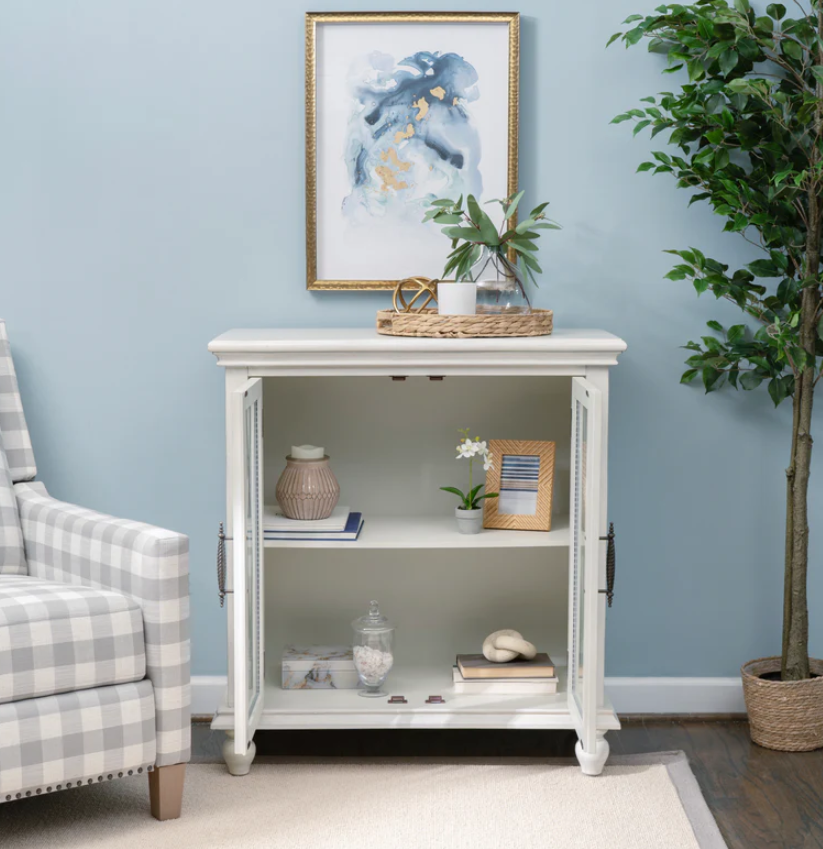 Slade Creamy White 2-Door Cabinet