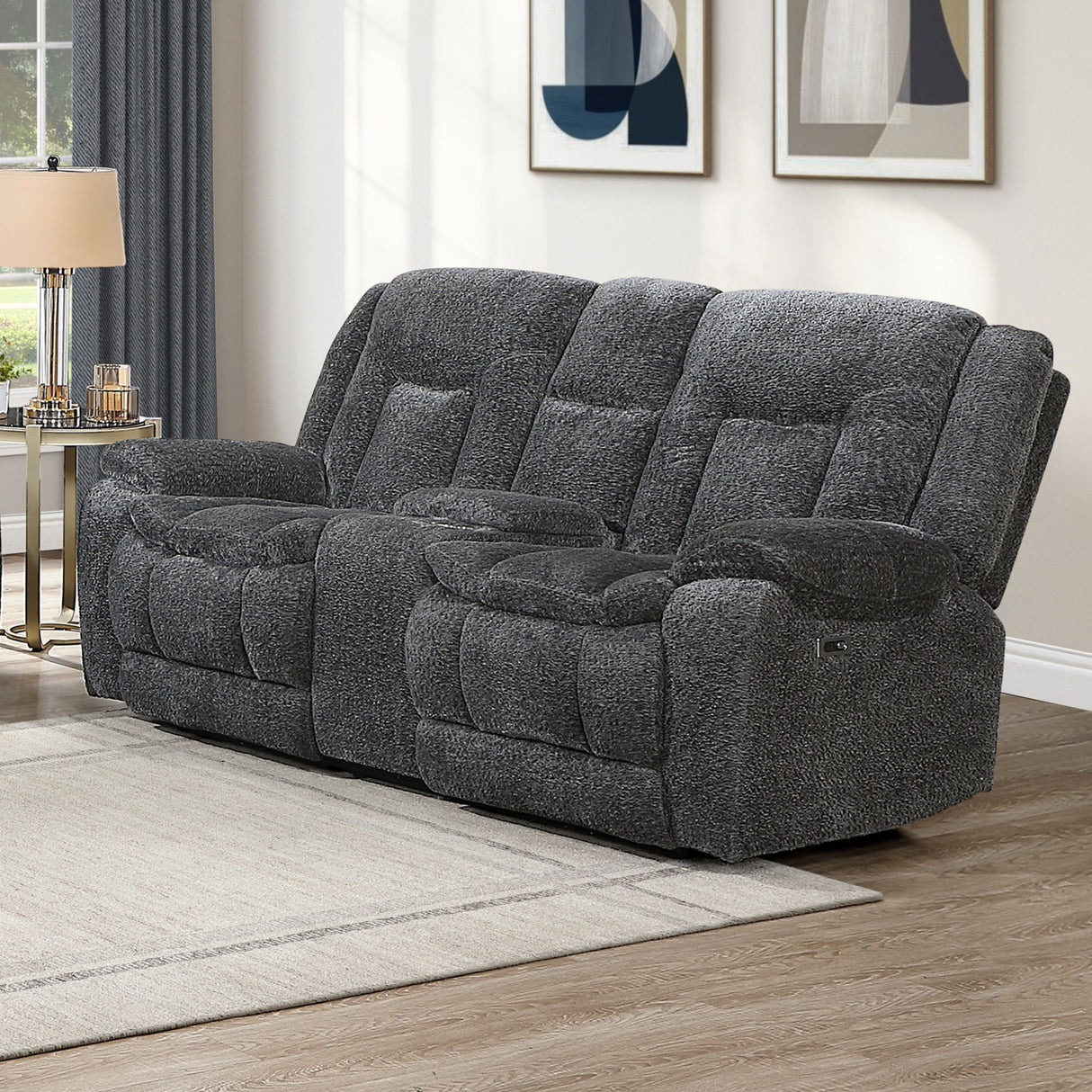 Stanwick - Reclining Console Loveseat