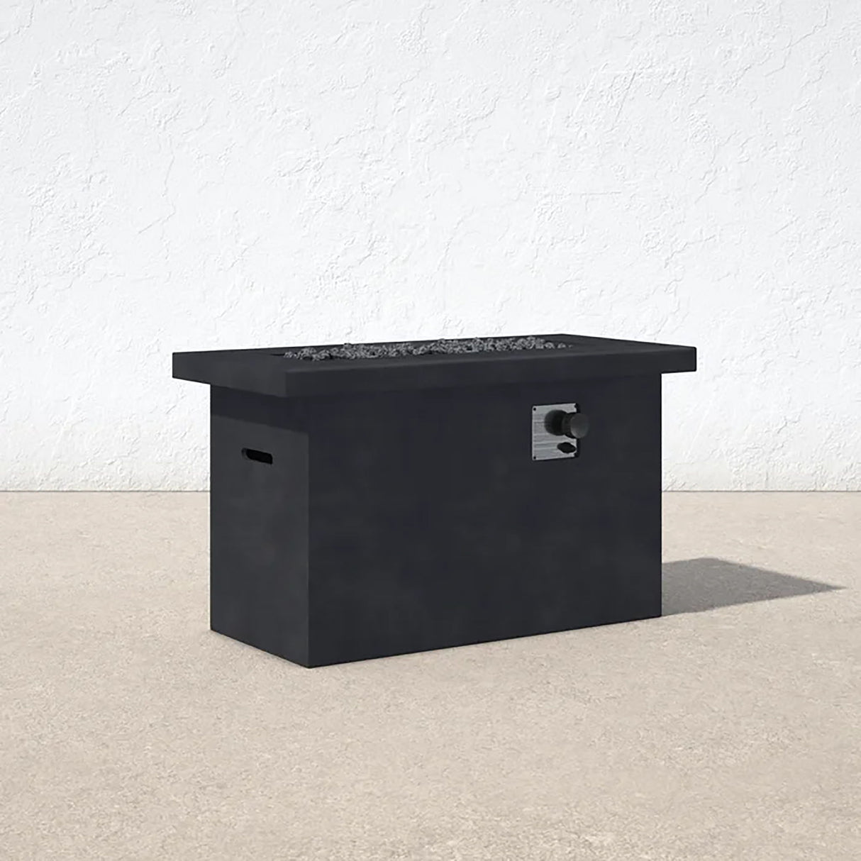 Propane Gas Fire Pit Table Outdoor Heater Reinforced Cement 42x24in