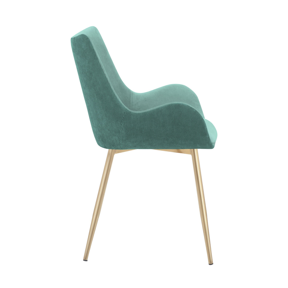 Avery - Dining Room Chair With Gold Legs - Teal