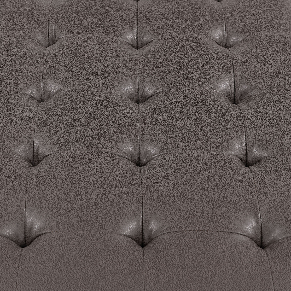 Upholstered Coffee Table With Rack - Dark Brown