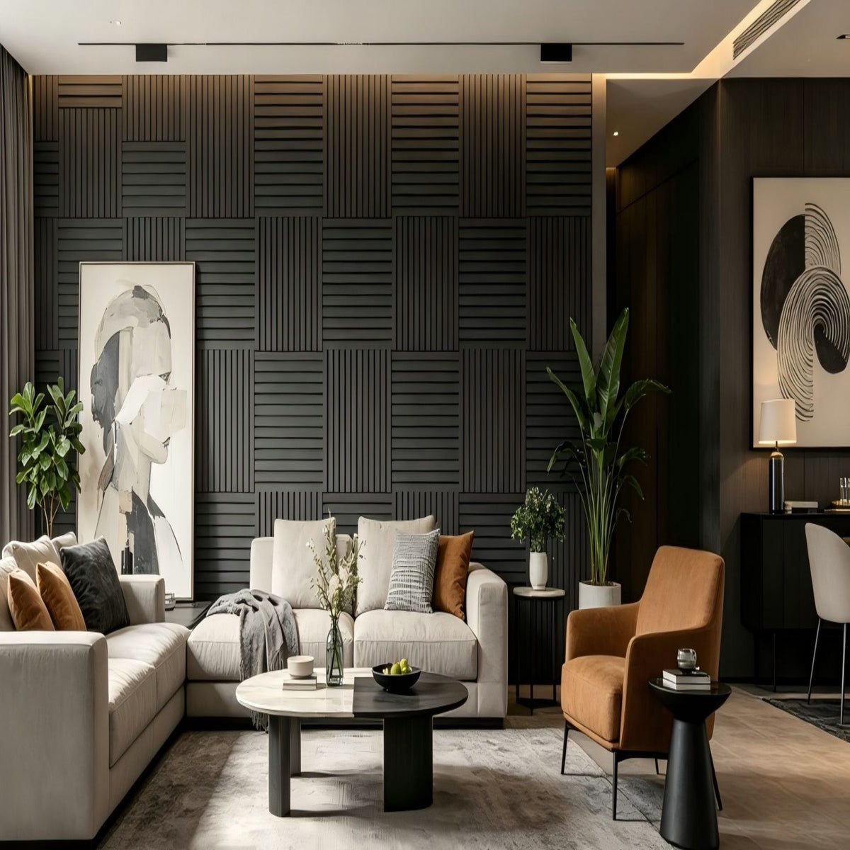 Acoustic Panels With Strip Design, Sound Absorbing Wall & Ceiling Panels