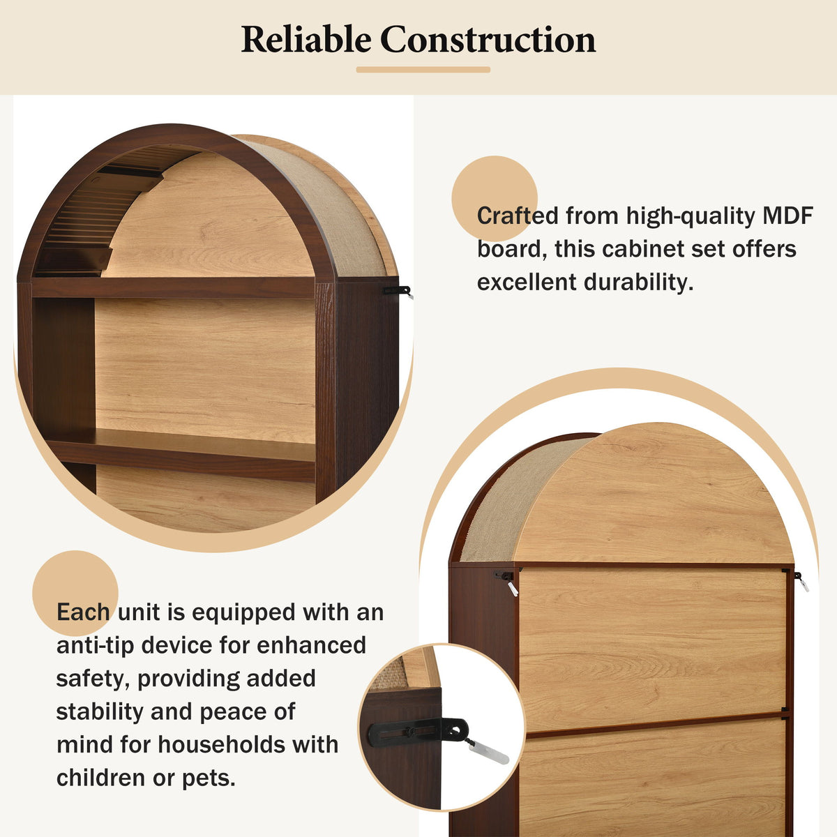 Freestanding Tall Bookshelves (Set of 2)