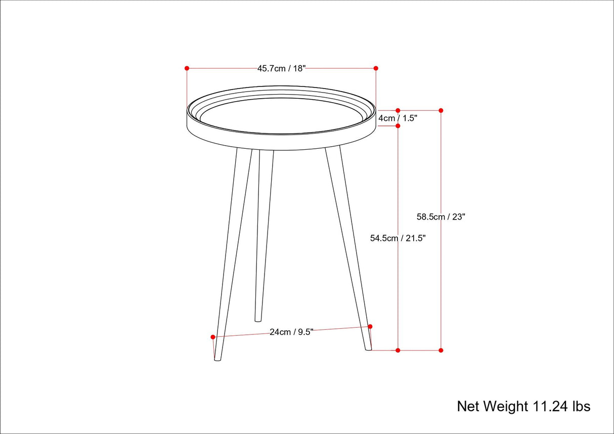 Clairmont - Round Side Table - Cognac