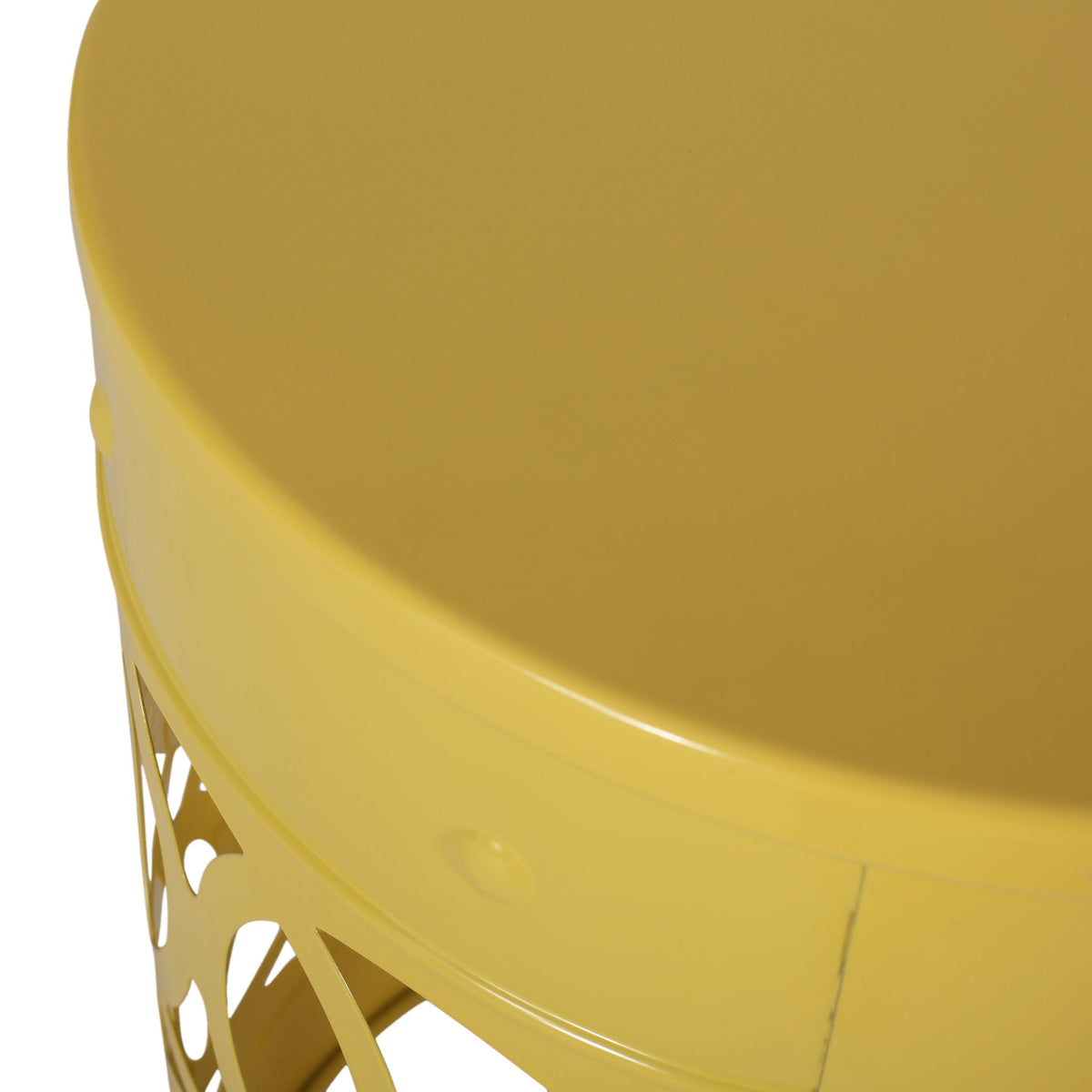 Outdoor Metal (Set of 2) End Table - Yellow
