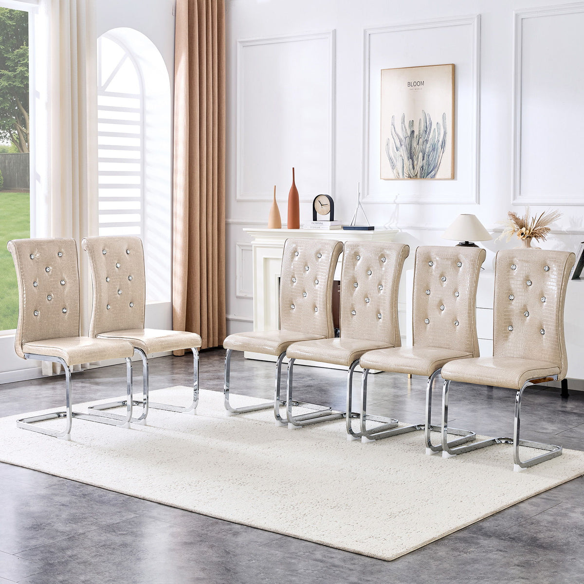 Elegant Design Upholstered Dining Chairs