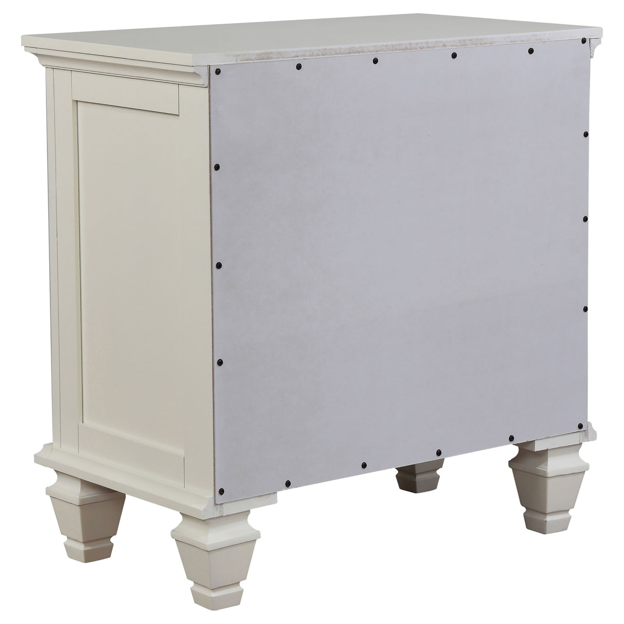 Sandy Beach 3-Drawer Nightstand in Cream White