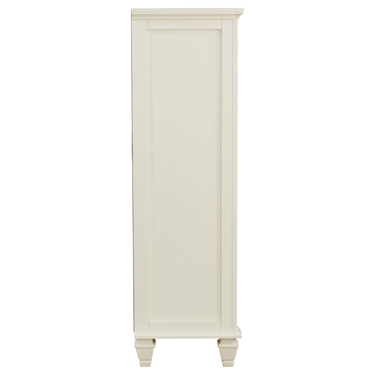 Sandy Beach 5-Drawer Bedroom Chest in Cream White