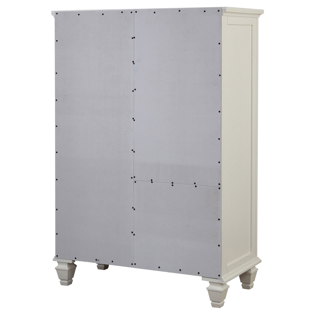 Sandy Beach 8-Drawer Door Chest in Cream White
