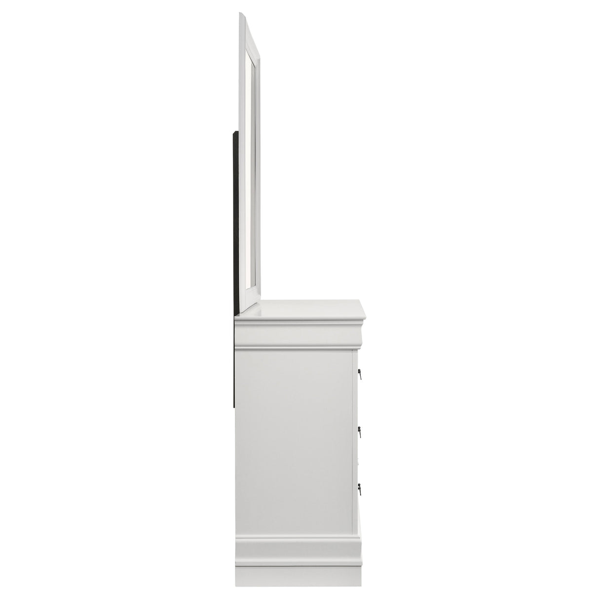 Louis Philippe 6-Drawer Dresser and Mirror - White