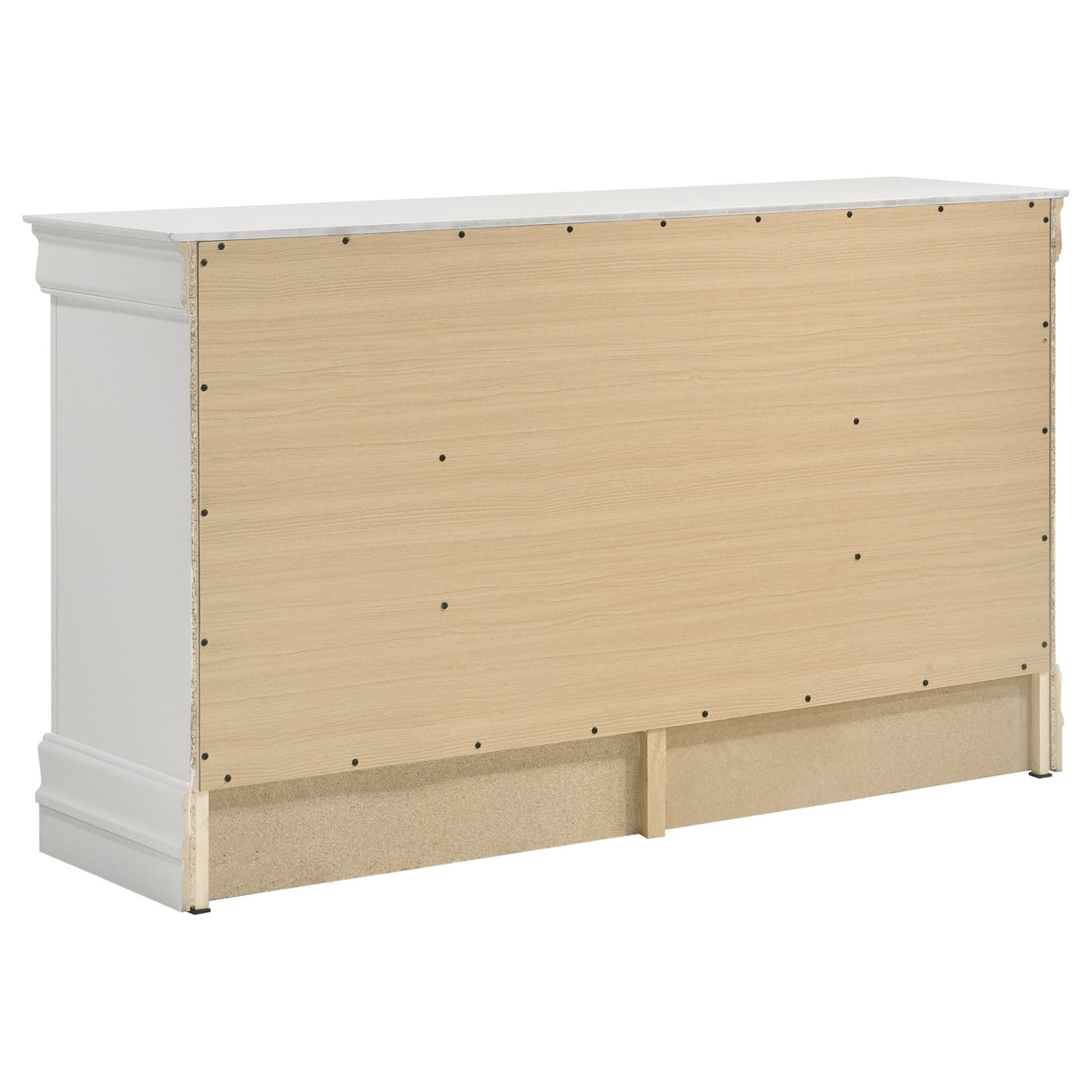Louis Philippe 6-Drawer Dresser in White