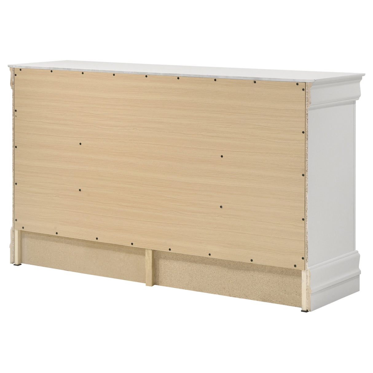 Louis Philippe 6-Drawer Dresser in White