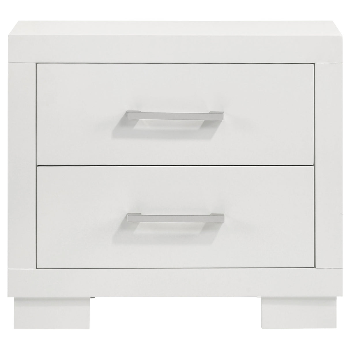 Jessica 2-Drawer Nightstand in Snow White