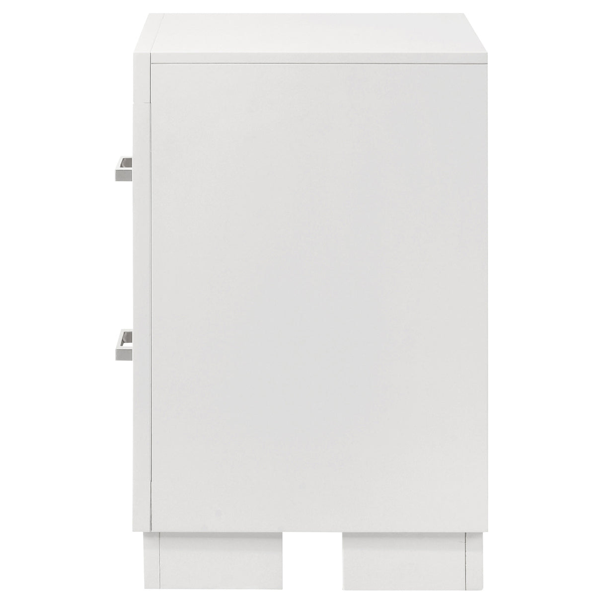 Jessica 2-Drawer Nightstand in Snow White