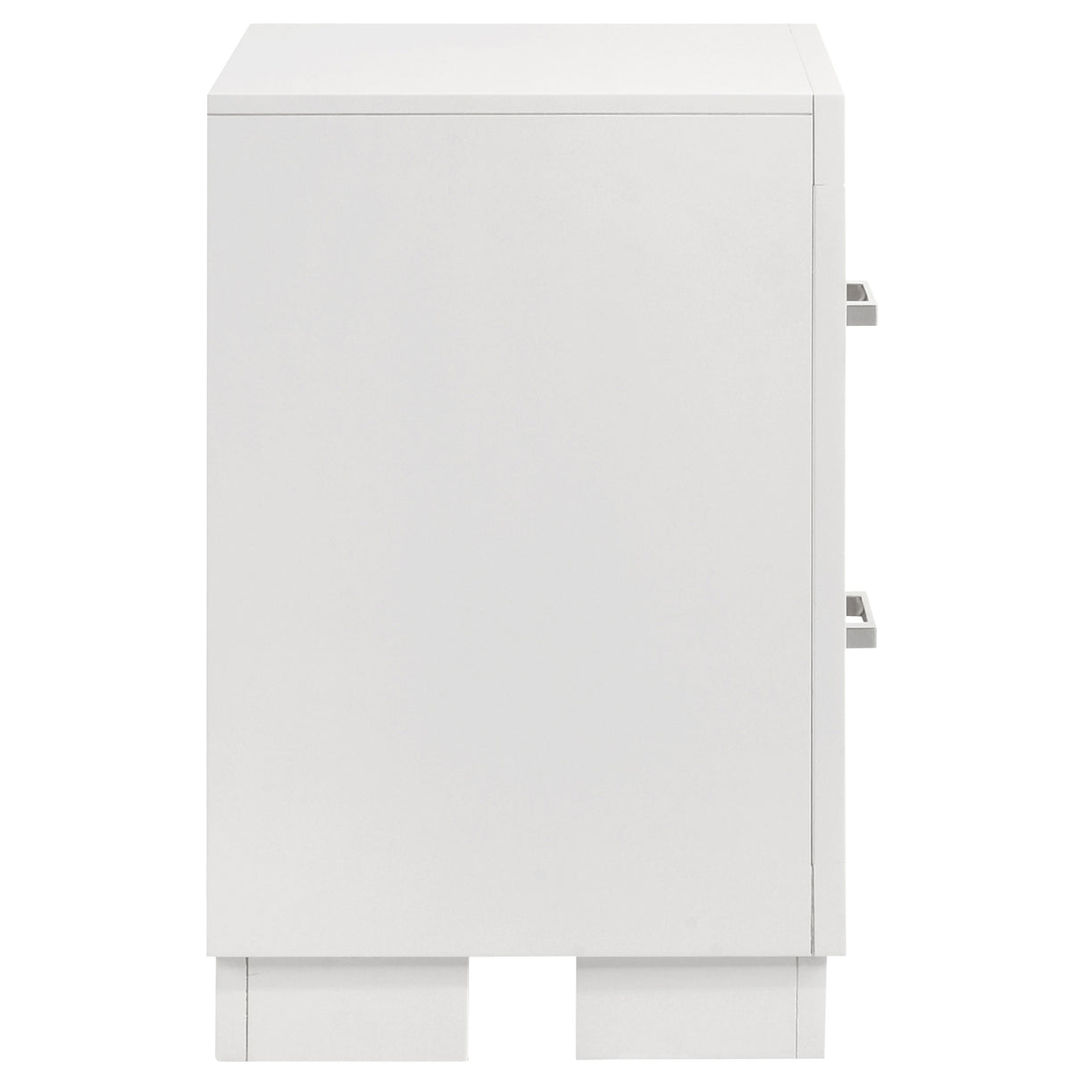 Jessica 2-Drawer Nightstand in Snow White