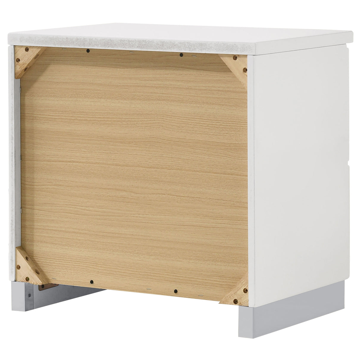 Felicity 2-Drawer Nightstand White High Gloss