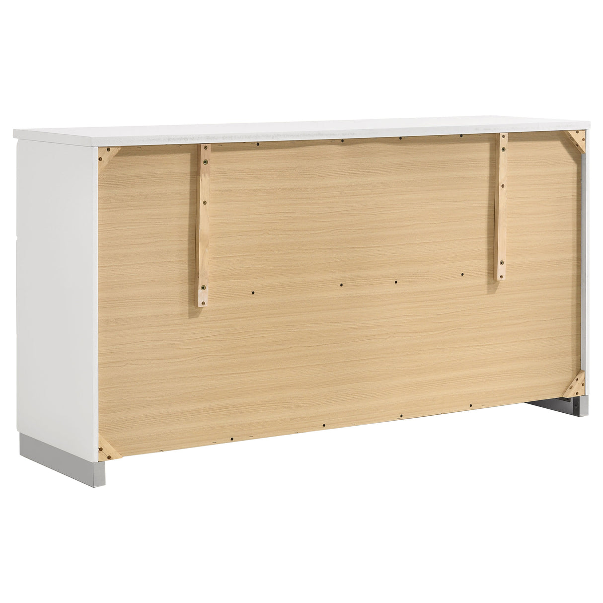 Felicity 6-Drawer Dresser White High Gloss