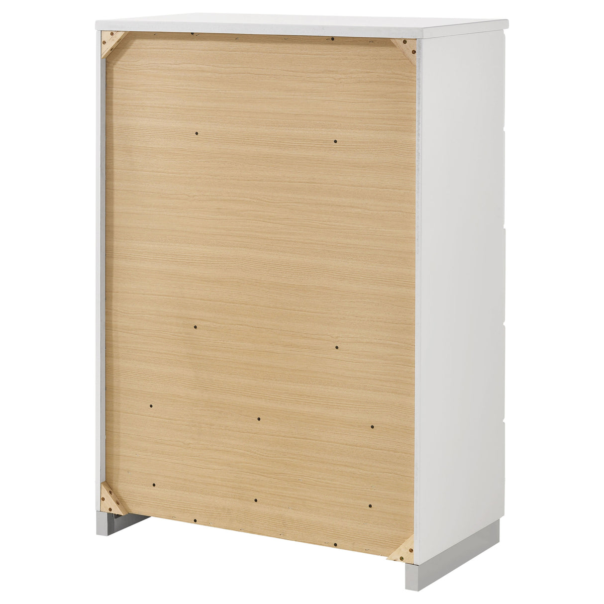 Felicity 5-Drawer Chest - White High Gloss