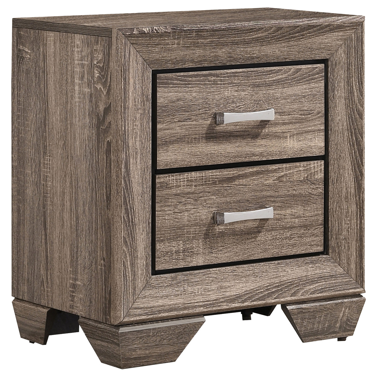 Kauffman 2-Drawer Nightstand in Washed Taupe