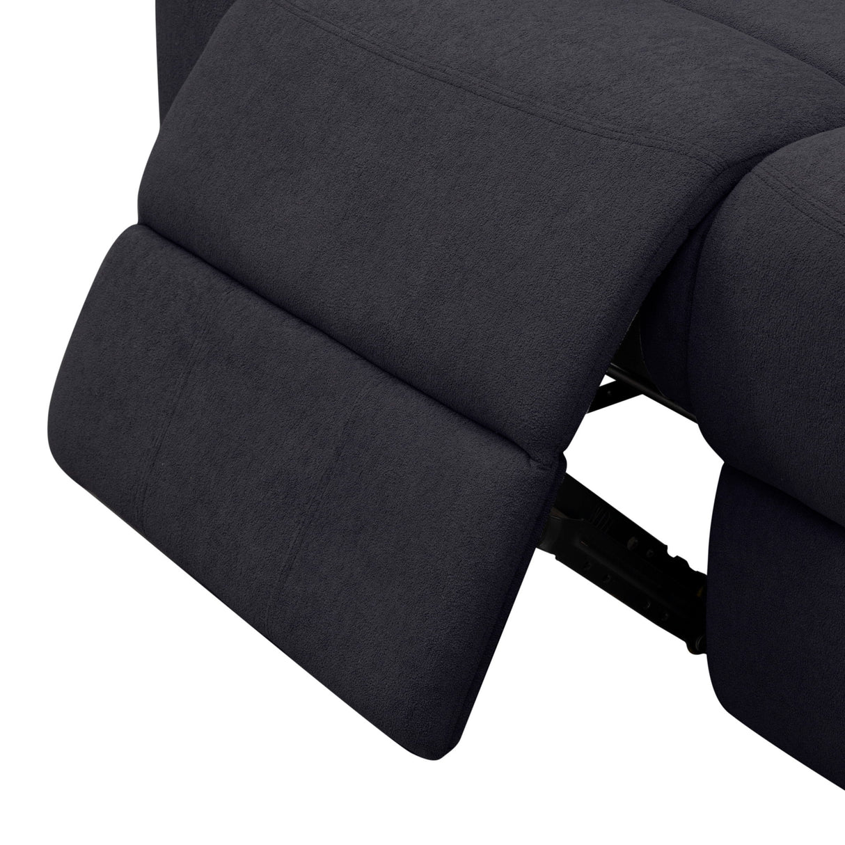 3 Seat Manual Reclining Sofa With Deep Recline - Black